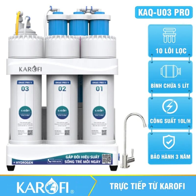 Máy lọc nước Karofi KAQ-U03 Pro - 10 Lõi Rời