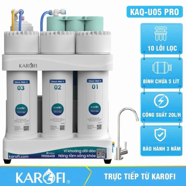 Máy lọc nước Karofi KAQ-U05 Pro - 10 Lõi lắp gầm