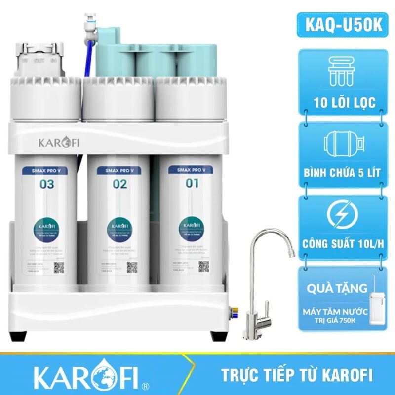 Máy lọc nước Karofi KAQ-U50K - 10 Lõi Giá Tốt Nhất 2025