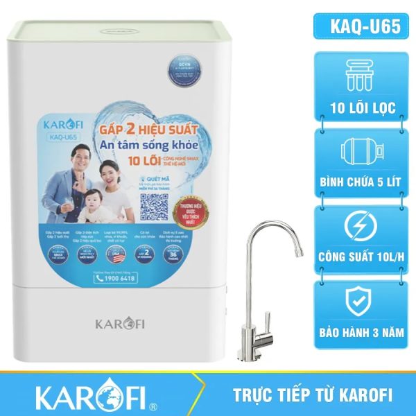 Máy lọc nước Karofi KAQ-U65 - 10 Lõi Mẫu Mới 2025