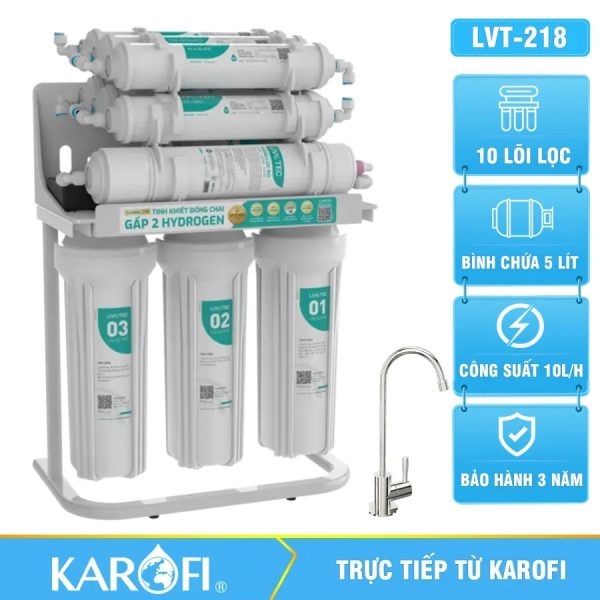 Máy lọc nước Karofi Livotec 218 - Hydrogen 10 Lõi Mới 2025