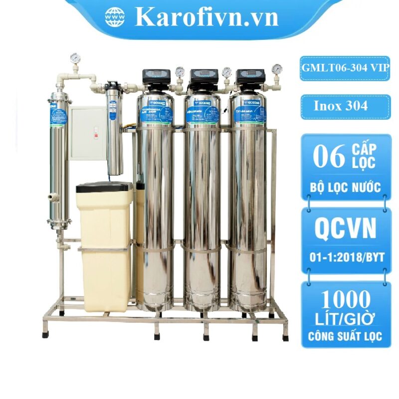 LỌC ĐẦU NGUỒN CAO CẤP GOODME 6 CẤP CÔNG SUẤT 1000L/H, TỰ ĐỘNG. Model GMLT06-304 VIP