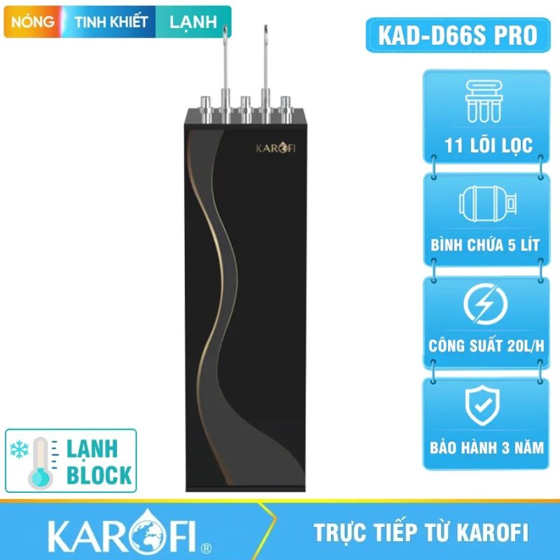 Máy lọc nước nóng lạnh Karofi KAD-D66S PRO - 11 Lõi