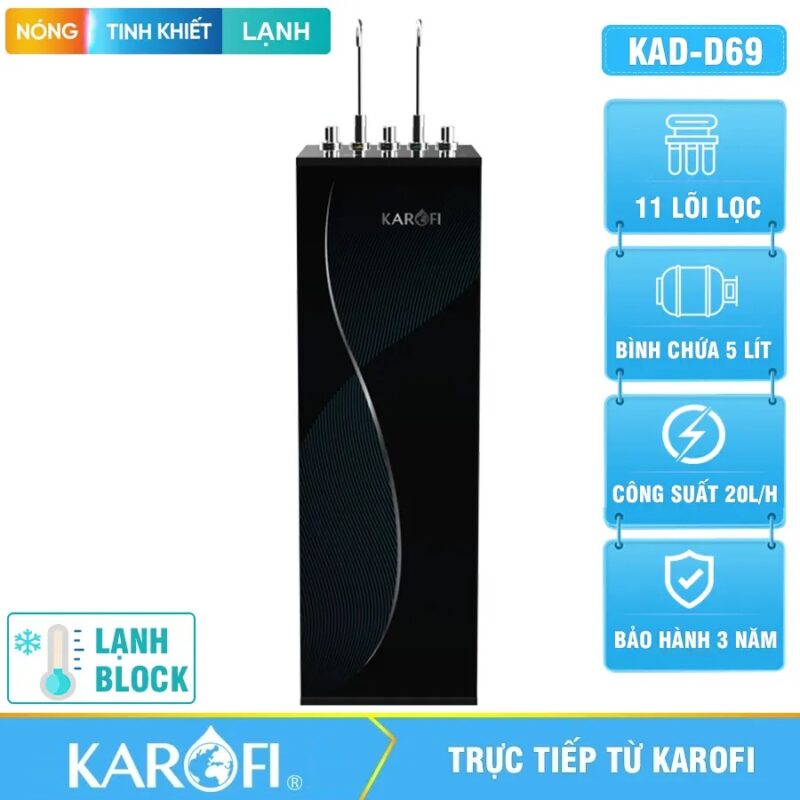 Máy lọc nước nóng lạnh Karofi KAD-D69