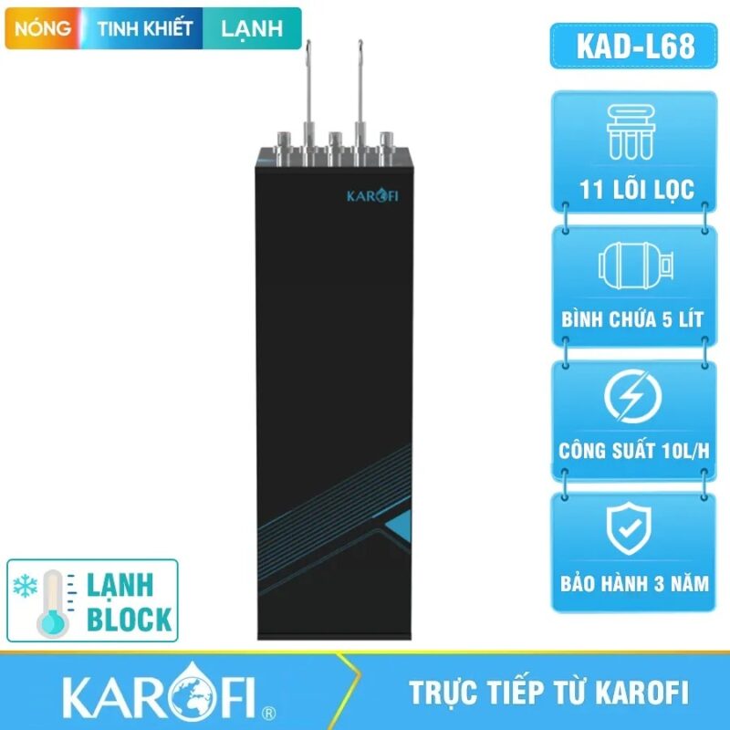 Máy lọc nước nóng lạnh Karofi KAD-L68 - 11 Lõi Lọc