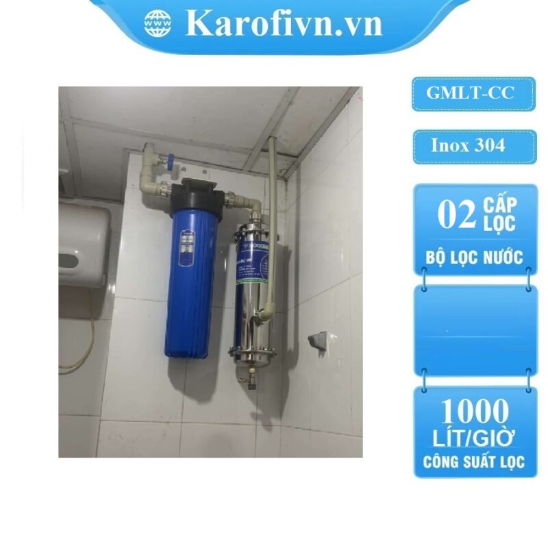 Lọc đầu nguồn Goodme 2 cấp lọc dùng cho chung cư màng siêu lọc UF1000L