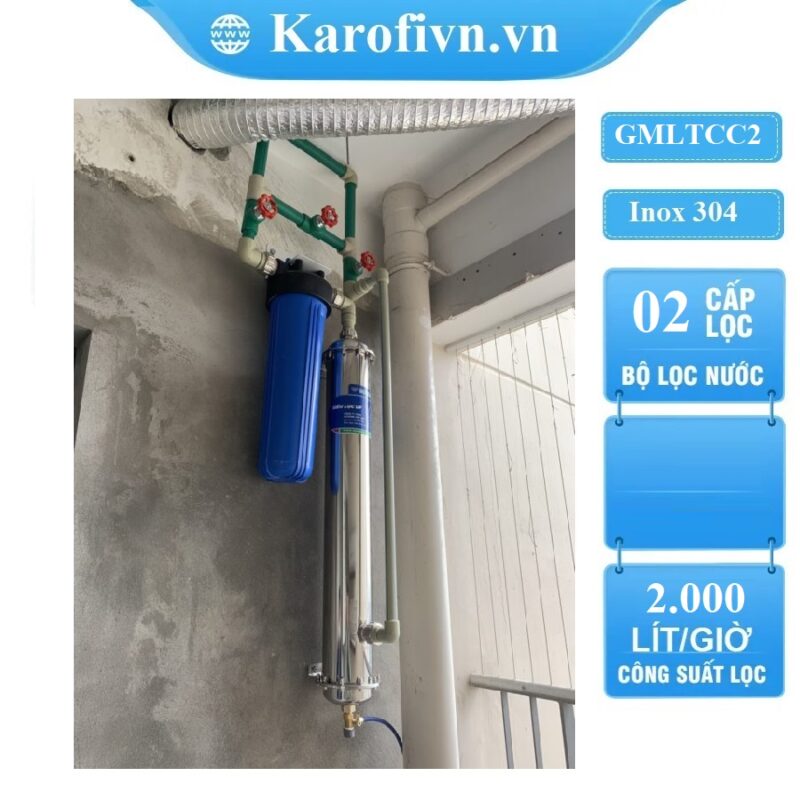 LỌC ĐẦU NGUỒN CHUNG CƯ GOODME 2 CẤP MÀNG UF2000L