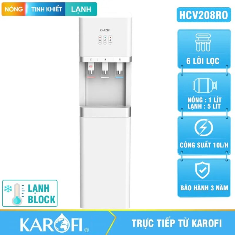 Cây nước nóng lạnh Karofi HCV208RO - Tích hợp bộ lọc RO