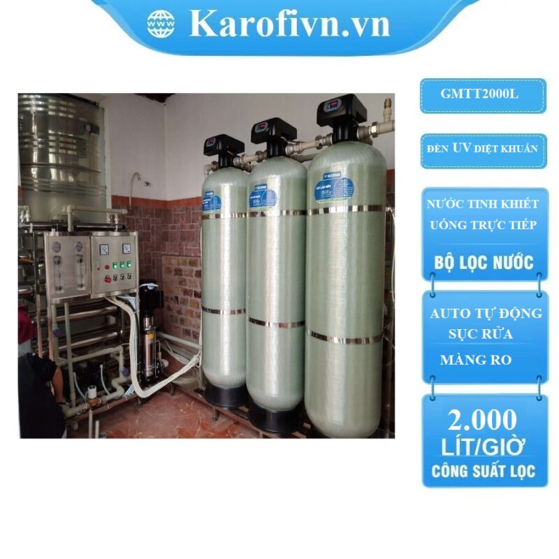 Hệ thống xử lý nước đầu vào và lọc nước tinh khiết cao cấp Goodme 2000l/h GMTT2000L
