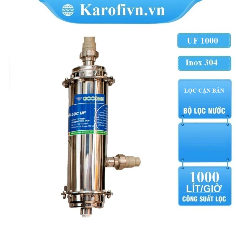 Màng siêu lọc UF bằng inox không gỉ dùng lọc tổng  cho chung cư