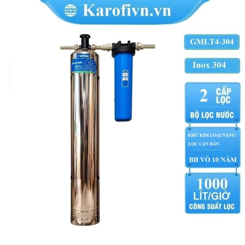 Lọc đầu nguồn Goodme 2 cấp lọc, van cơ. MODEL GMLT4-304