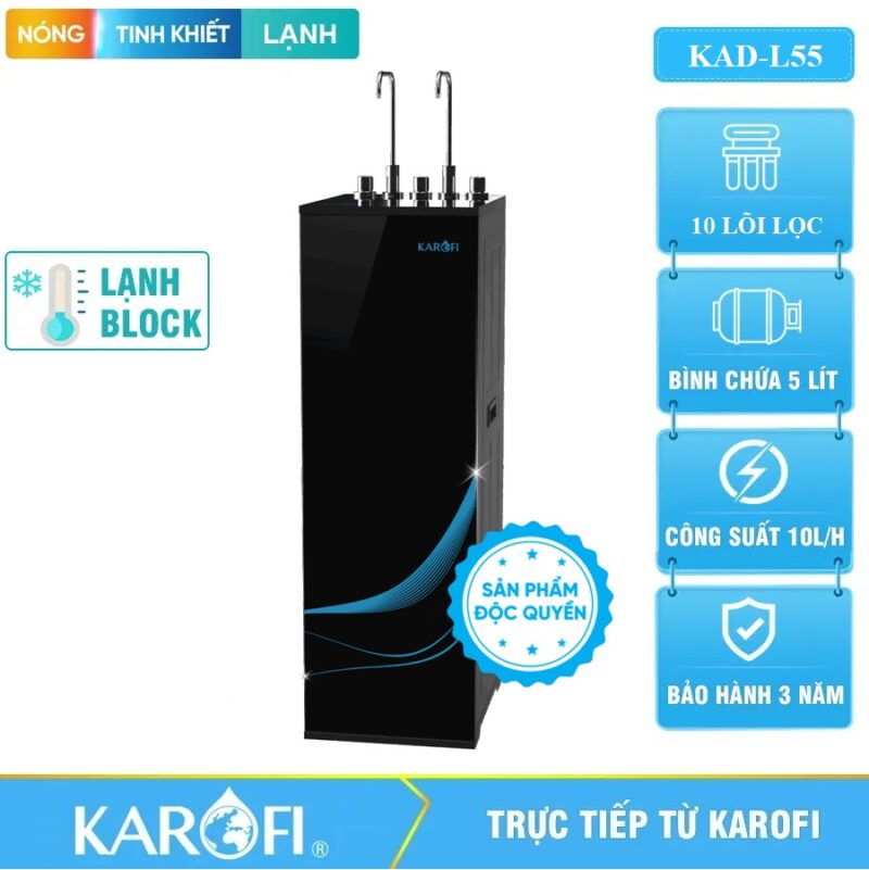 Máy lọc nước nóng lạnh Karofi KAD-L55